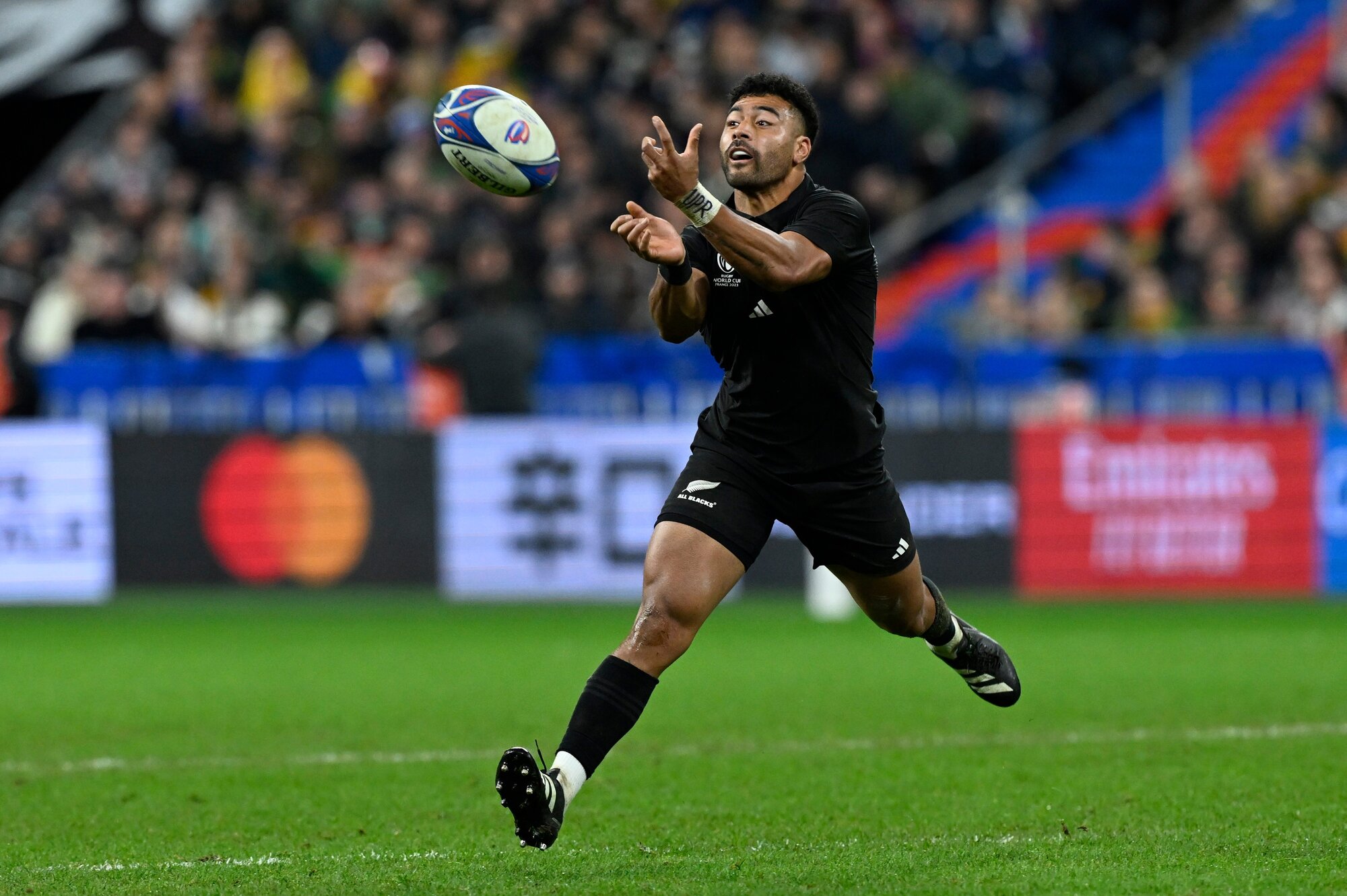 Richie Mo'unga during the 2023 Rugby World Cup final. Photo / Photosport