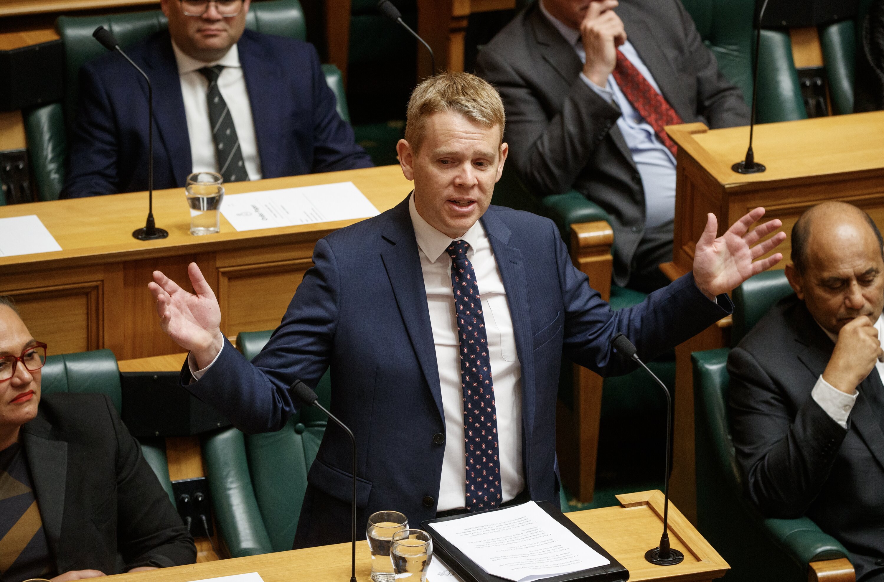 Labour leader Chris Hipkins killed off discussion about a wealth or capital gains tax while in government in 2023. Photo / Mark Mitchell