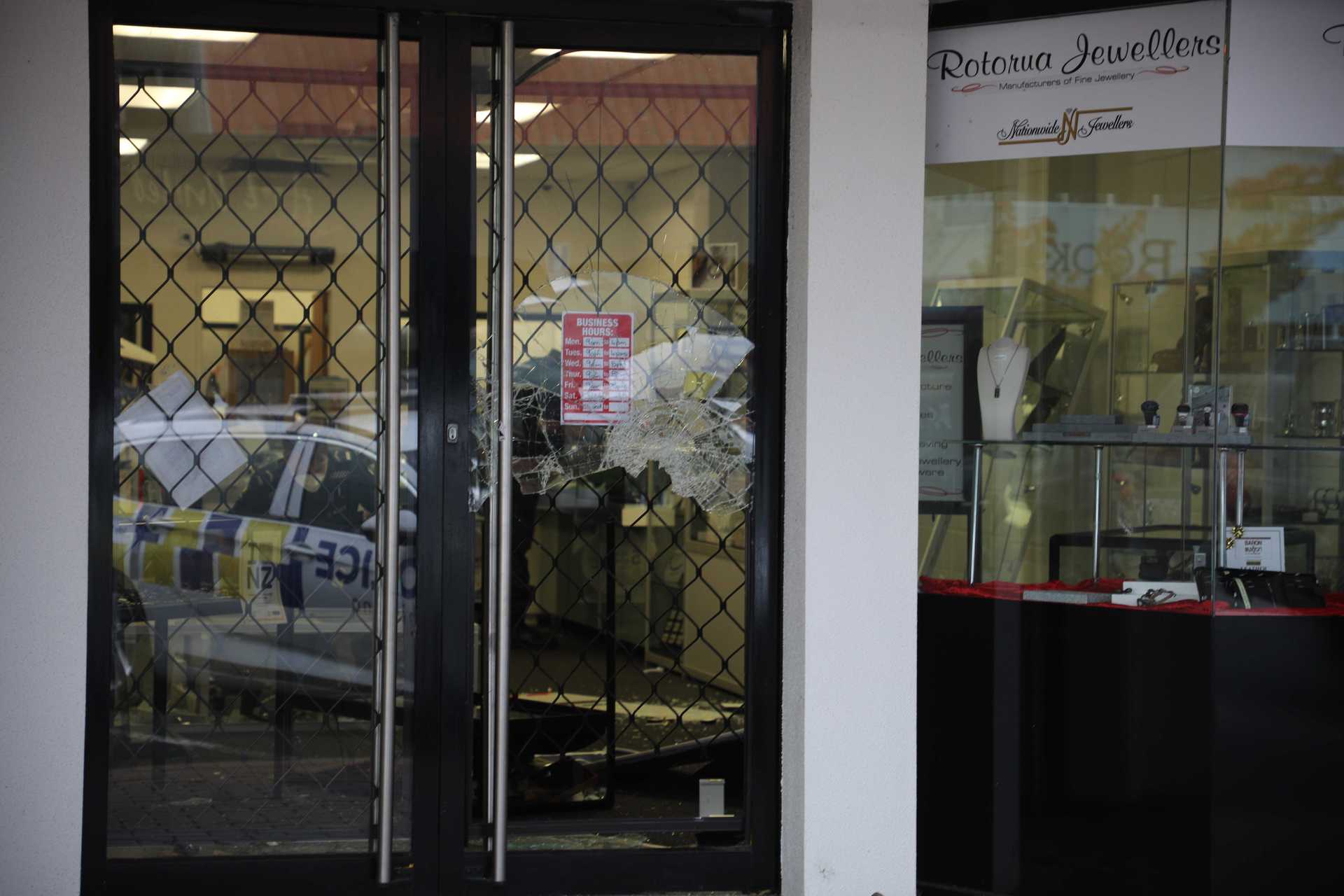 The thieves smashed about 50 per cent of the store. Photo / Andrew Warner