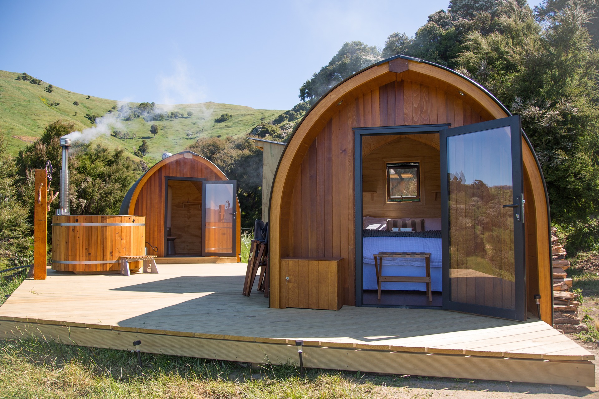 Te Wepu glamping getaway. Photo / Elise Rutherford