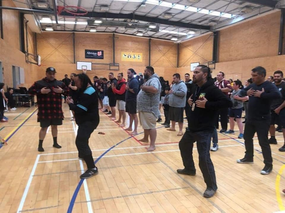 Ngāpuhi ki Tāmaki crew preparing for Saturday's Ngāpuhi-nui-tonu gathering at Du Drop Events Centre in Manukau.