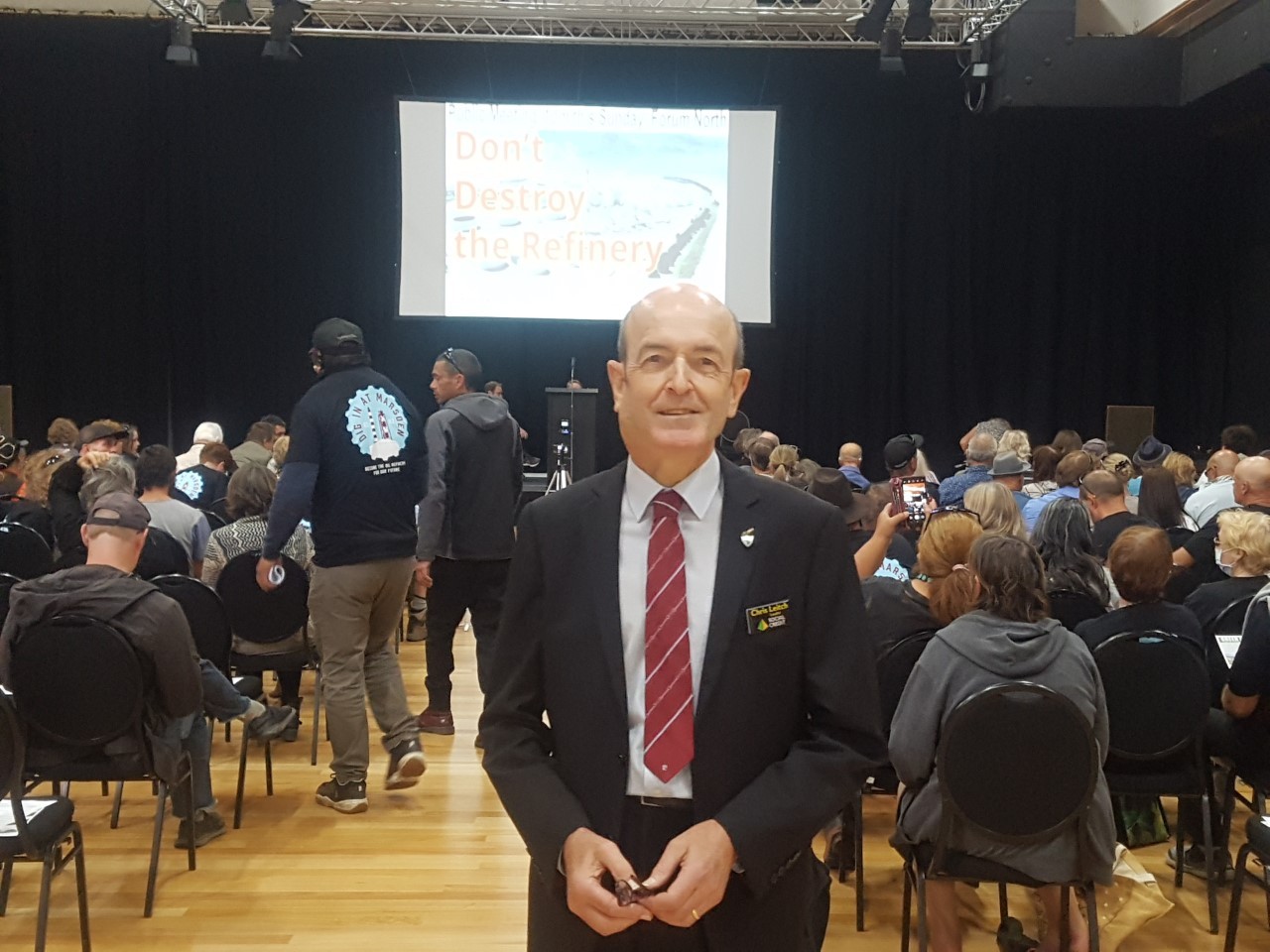 Whangarei-based Social Credit Party Leader Chris Leitch was happy with the large crowd at the 