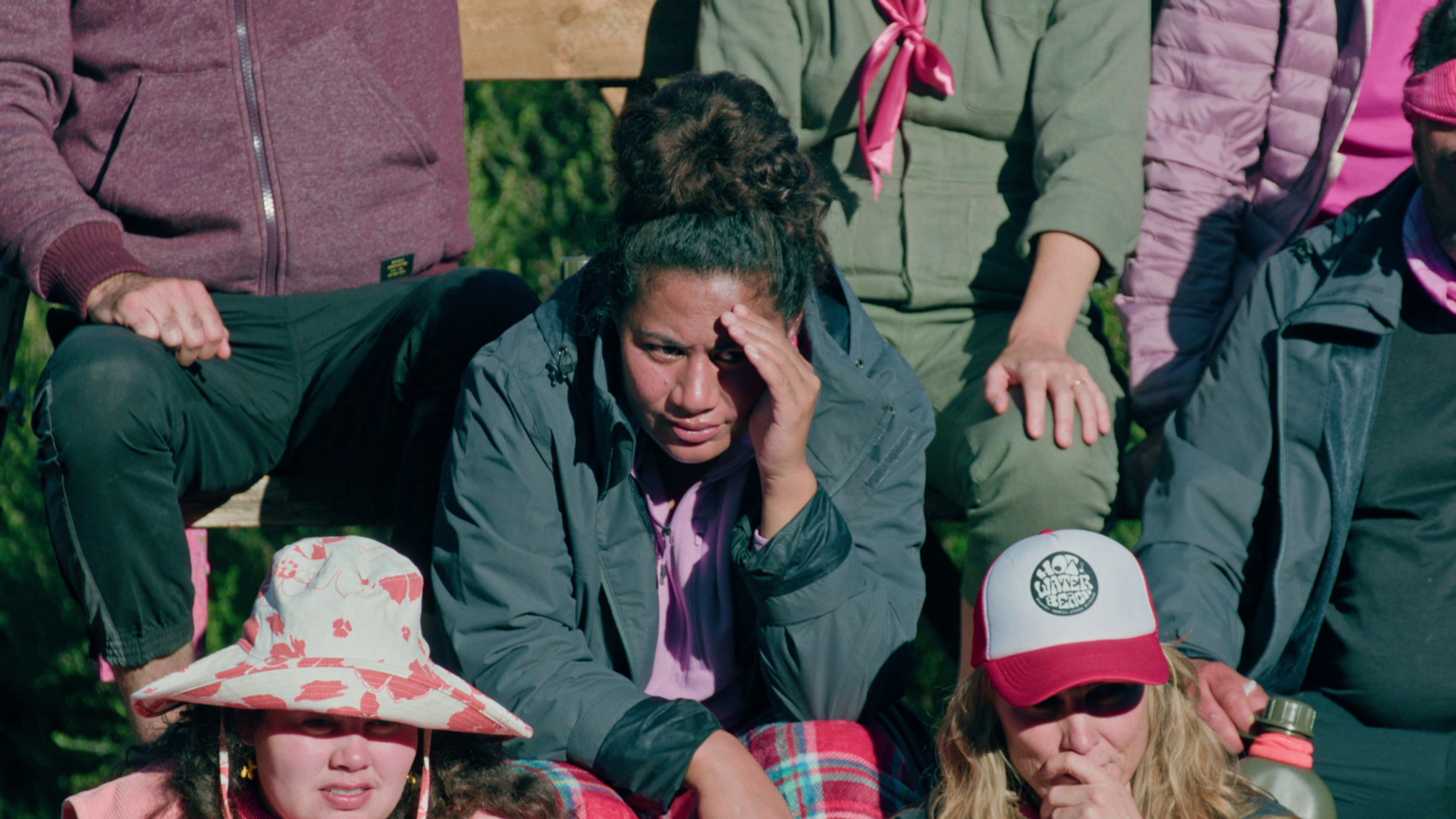 The teams witness a nail-biting challenge during tonight's episode of Celebrity Treasure Island. Photo / TVNZ