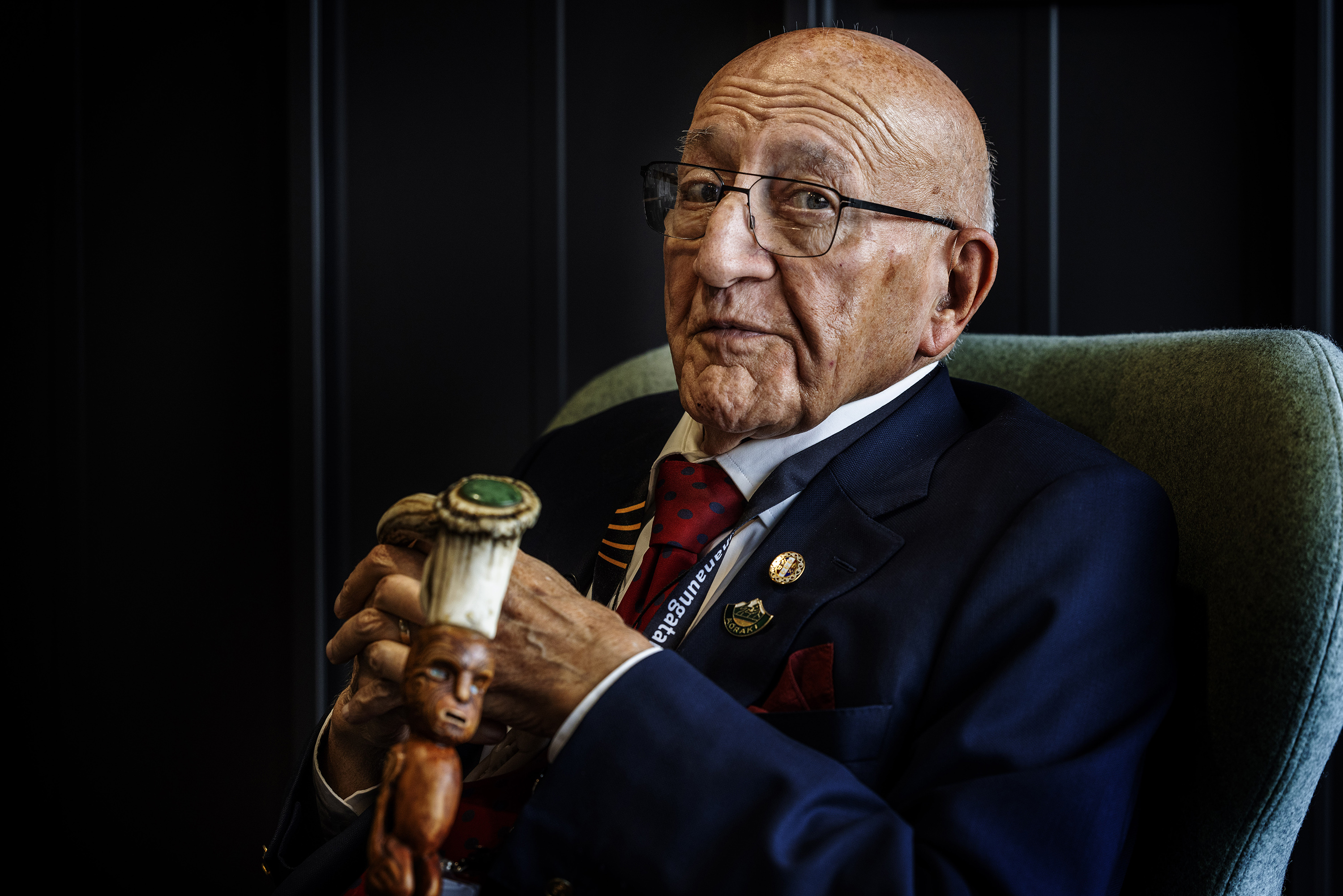 Tā Tipene O'Regan pictured at the Ngāi Tahu Archive in Christchurch. Photo / Mike Scott