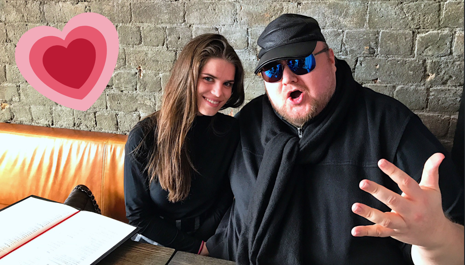 Kim Dotcom with fiancee Elizabeth Donnelly. Photo / Supplied