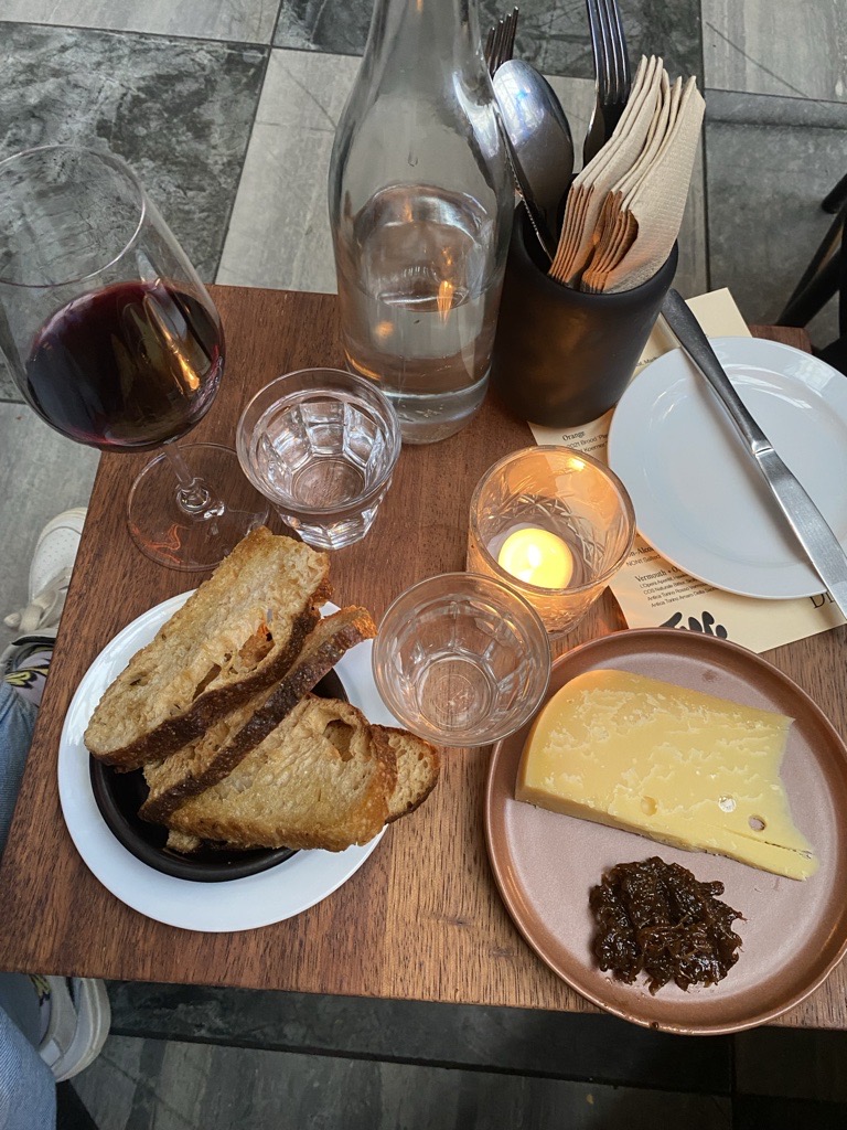 Wine and cheese from Tappo. Photo / Johanna Thornton