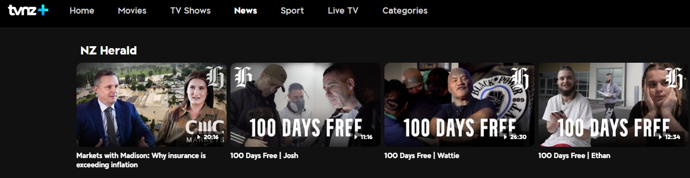 NZ Herald video content has started appearing on TVNZ+.