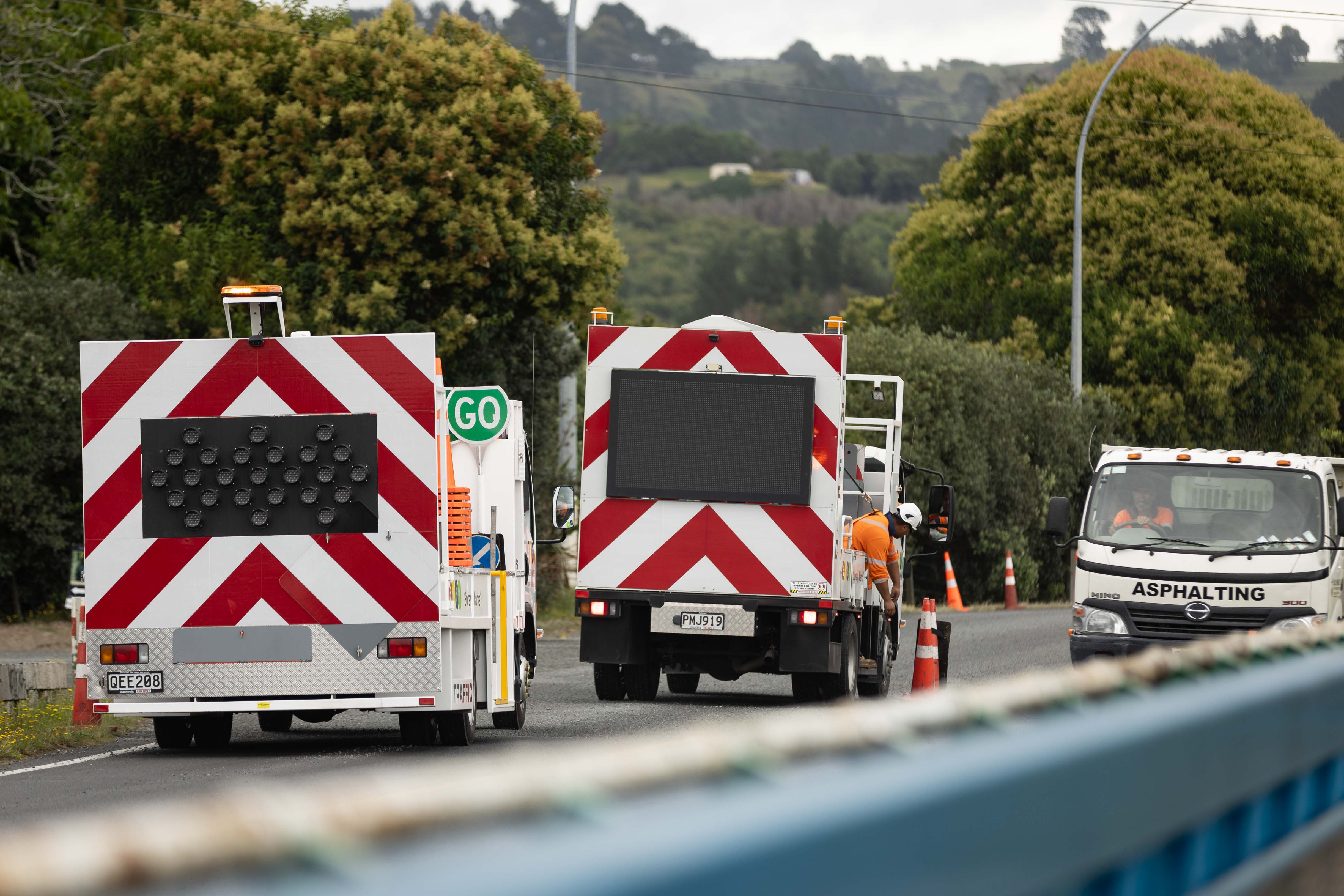 Roadworks pictured yesterday on State Highway 2. Photo / Alex Cairns
