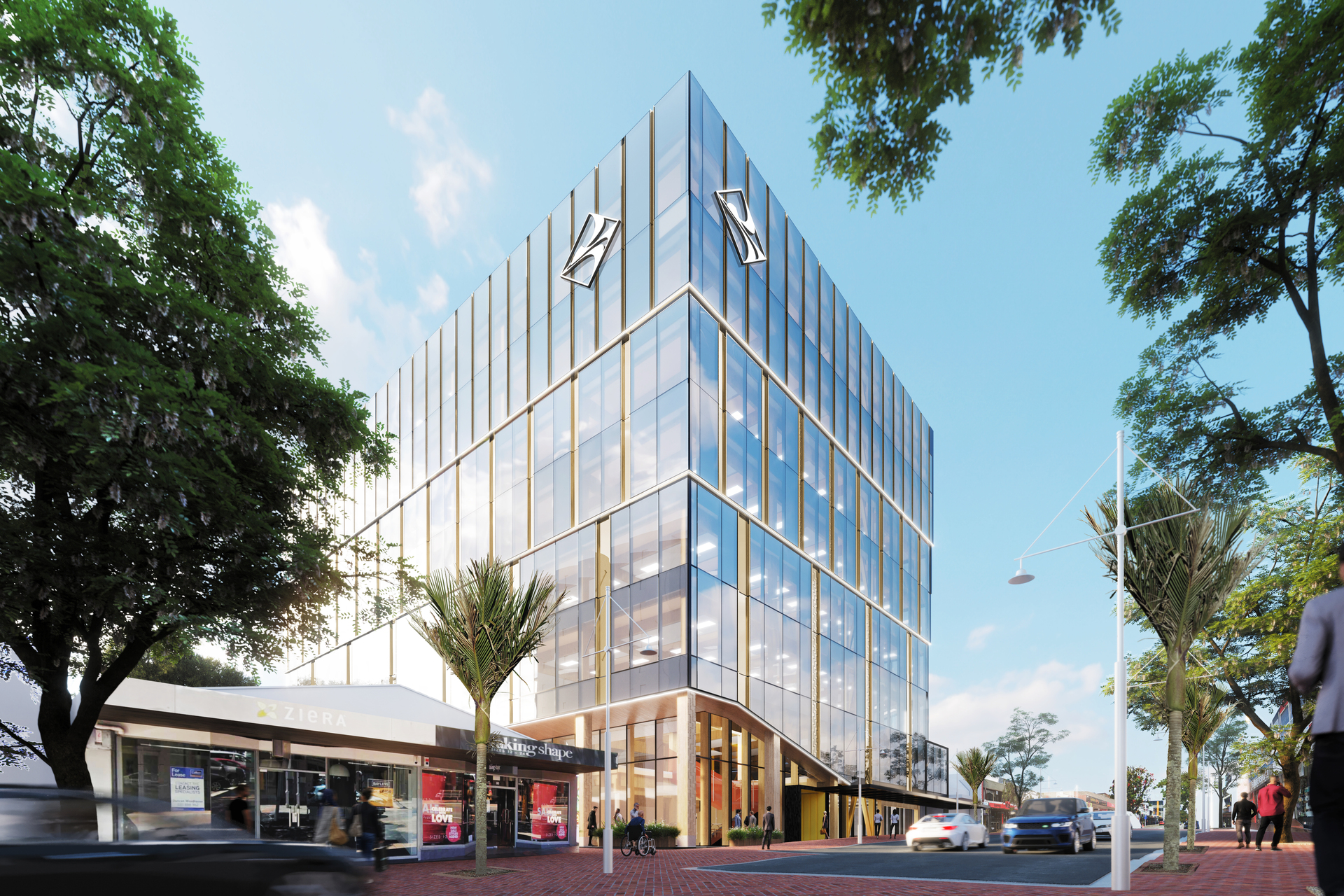 Artistic renders show what a future Tauranga City Council building will look like once it is built at 90 Devonport Rd. Photo / Supplied