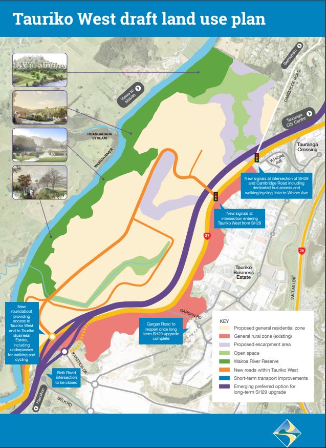 A Tauriko West land use plan. Image / TCC