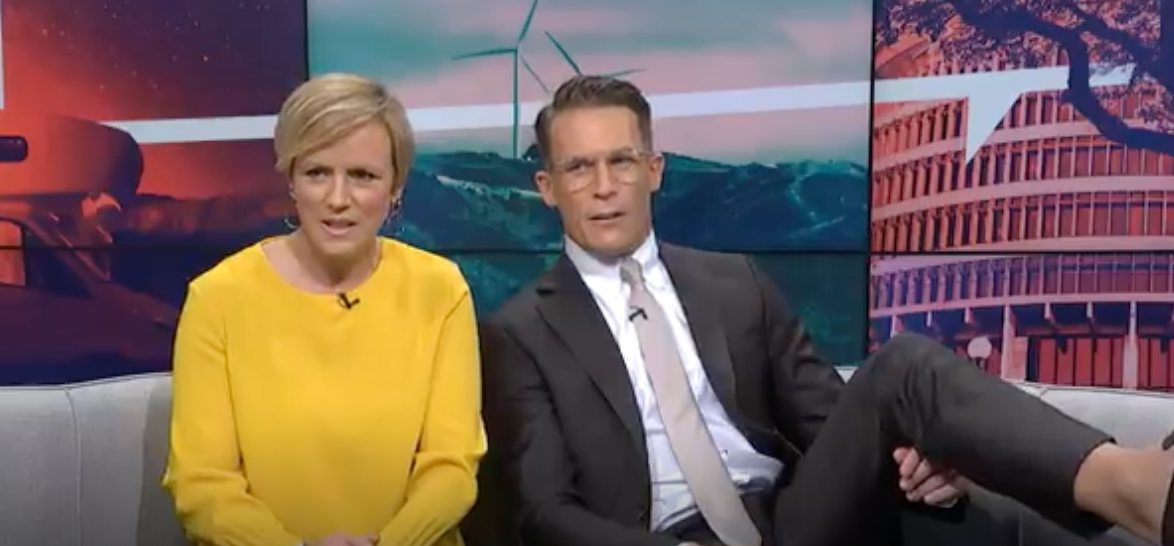 Breakfast blunder: Matty McLean late for his own weather bulletin