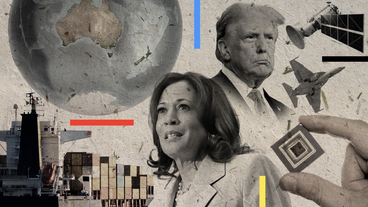 A recent Goldman Sachs analysis of market outcomes concluded renewables could be the biggest winner under Kamala Harris, and tied for biggest loser under Donald Trump, along with tariff-sensitive sectors. Photo / NZME montage, Getty Images, 123