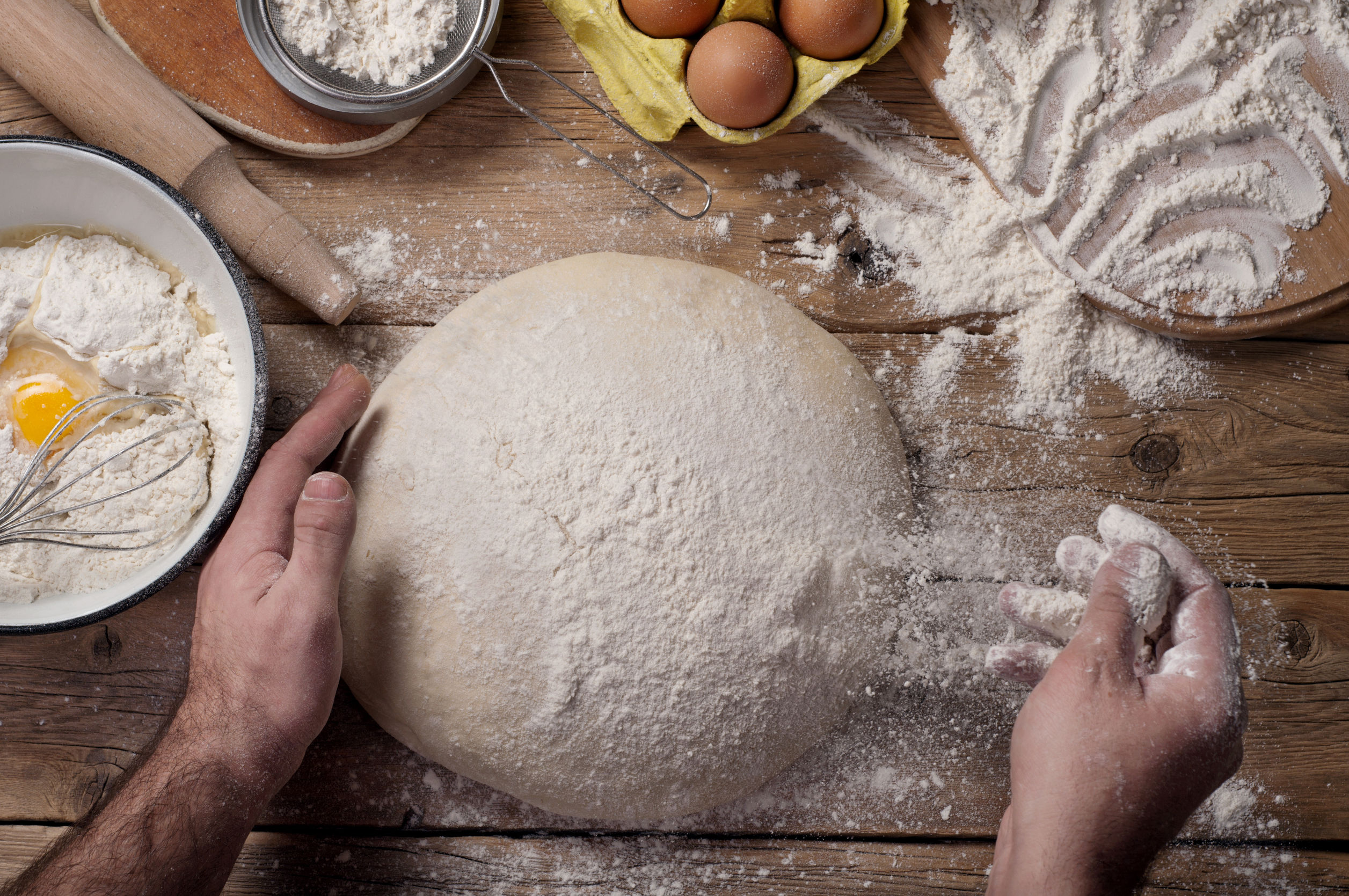 A bit of practice and you'll have beautifully rounded loaves like this one.
