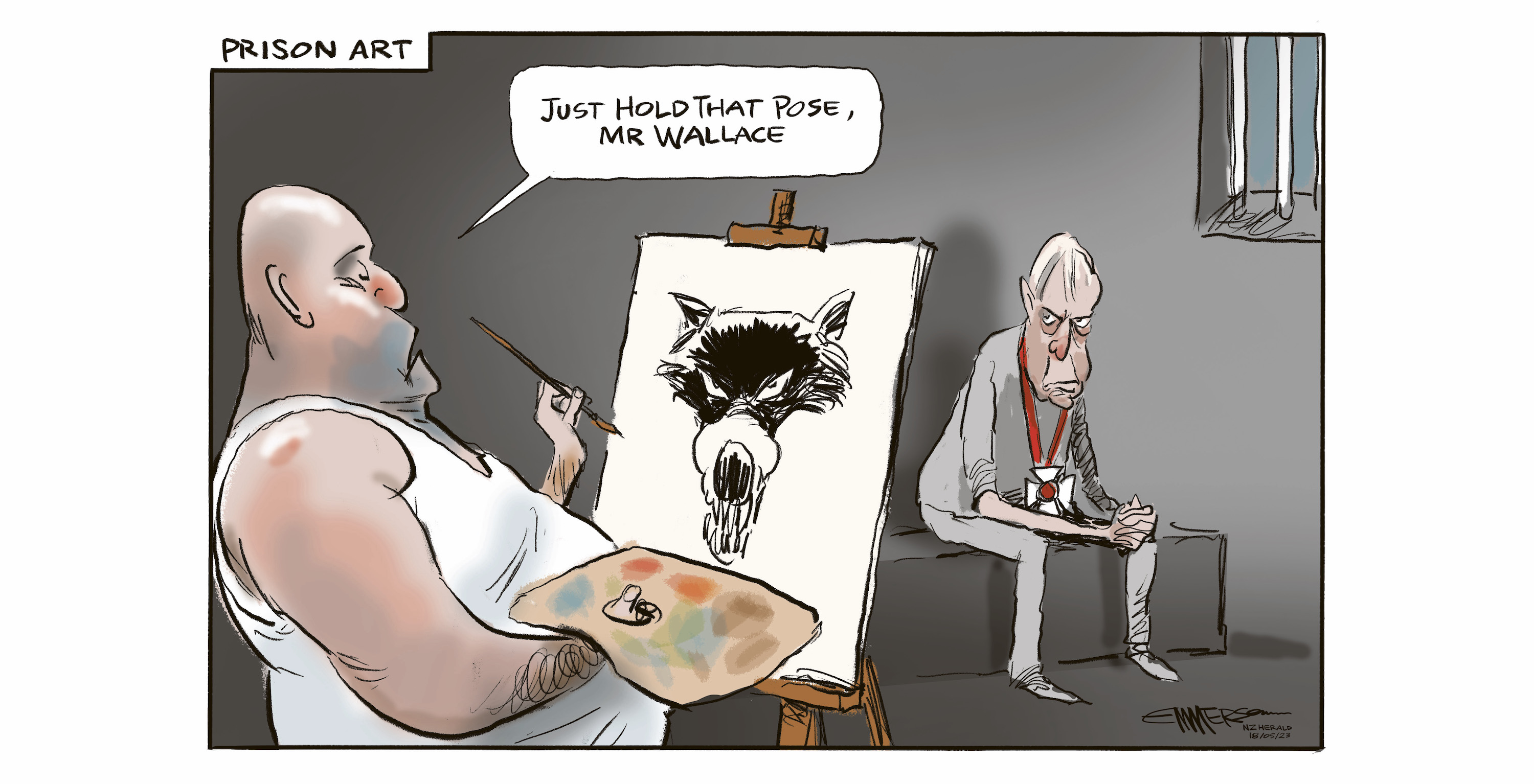 Sir James Wallace is now serving his prison sentence. Illustration / Rod Emmerson