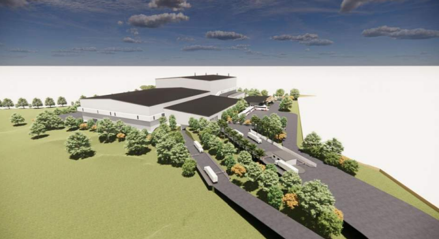 A concept drawing of what the planned waste-to-energy plant could look like. Image / Supplied
