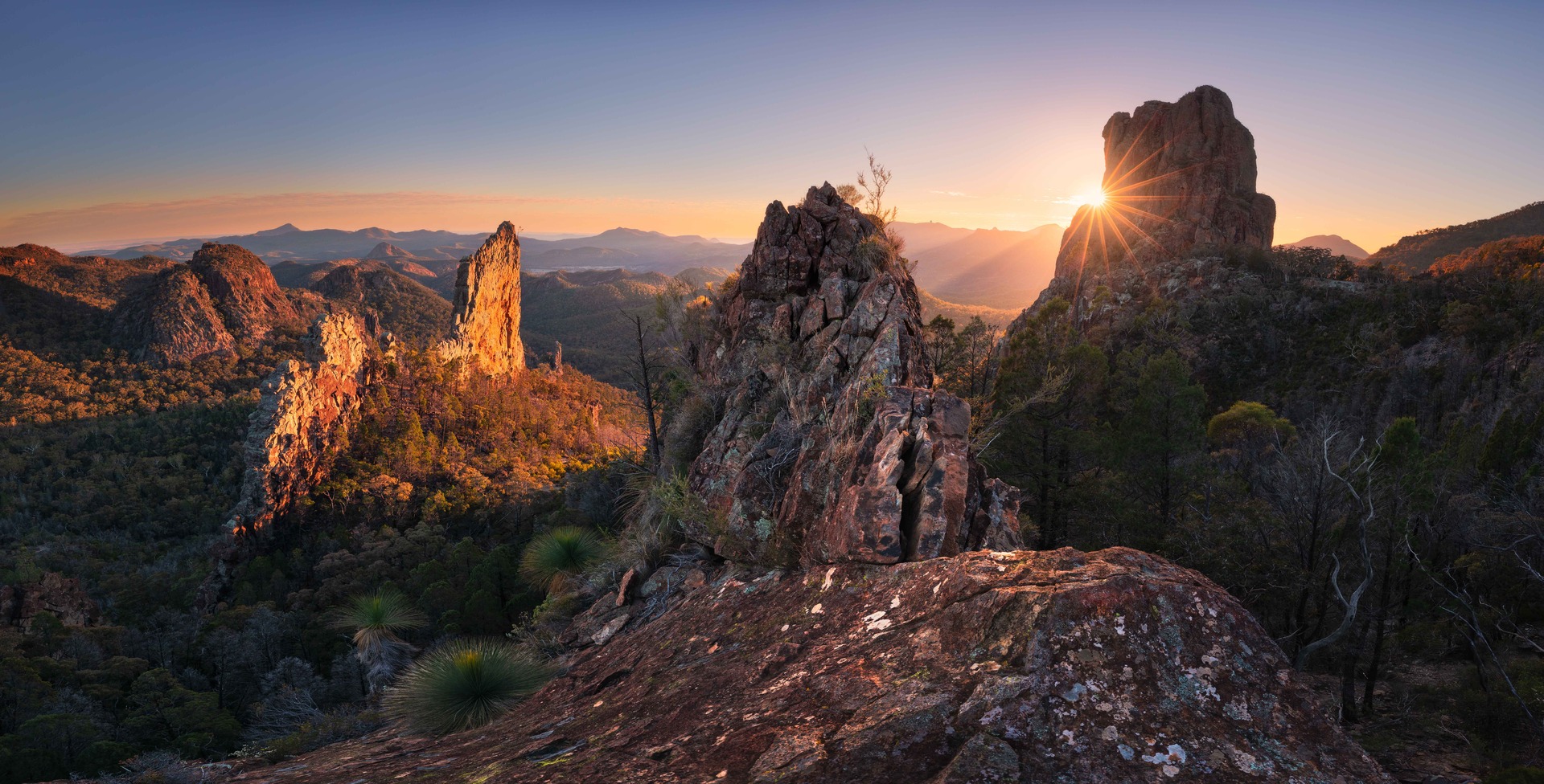 The Breadknife rock formation in Warrumbungle National Park, New South Wales. Photo / Destination NSW
