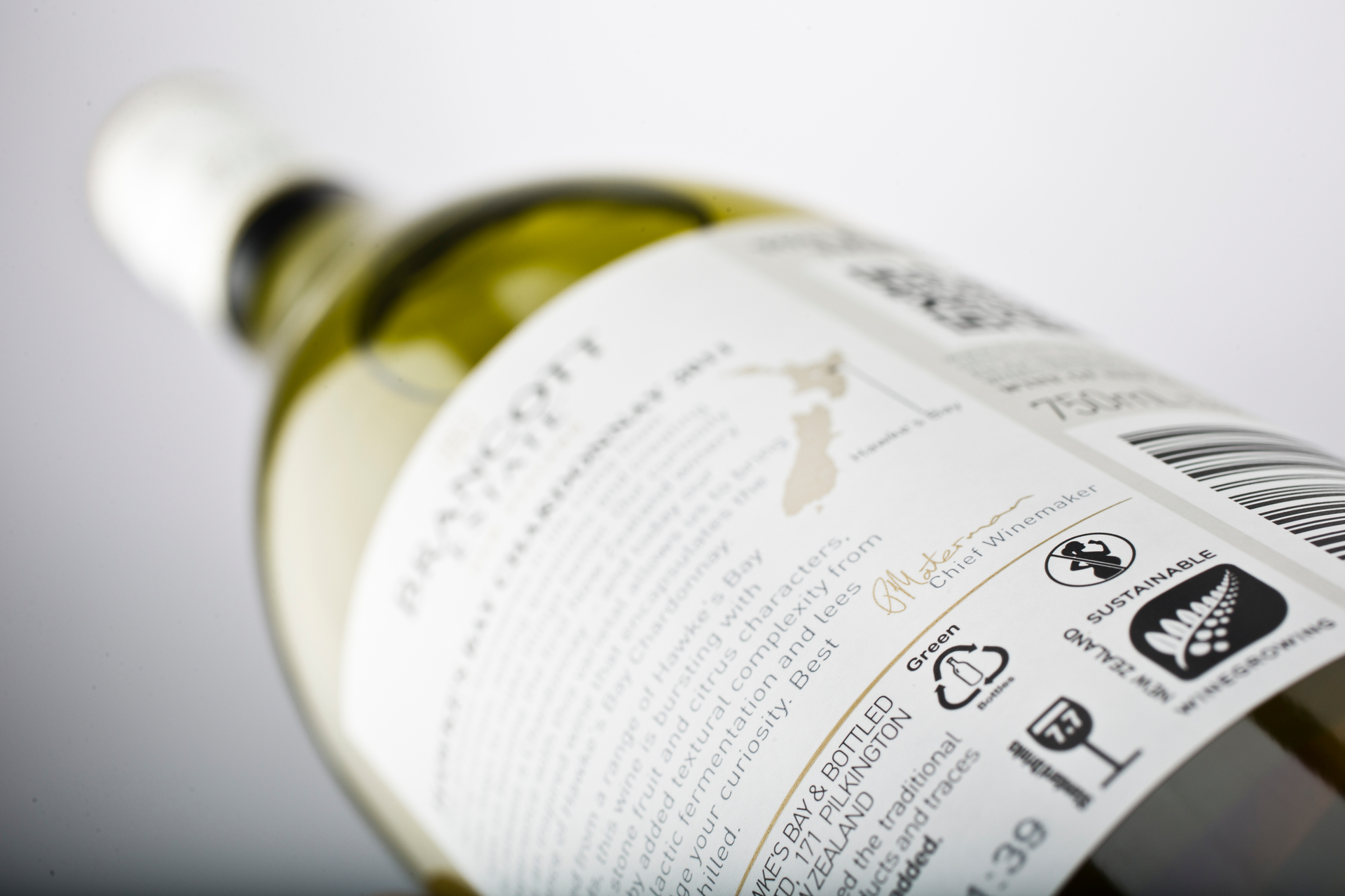 Alcoholic drinks are not required to have nutrition information on the label unless it's making a specific health claim such as 