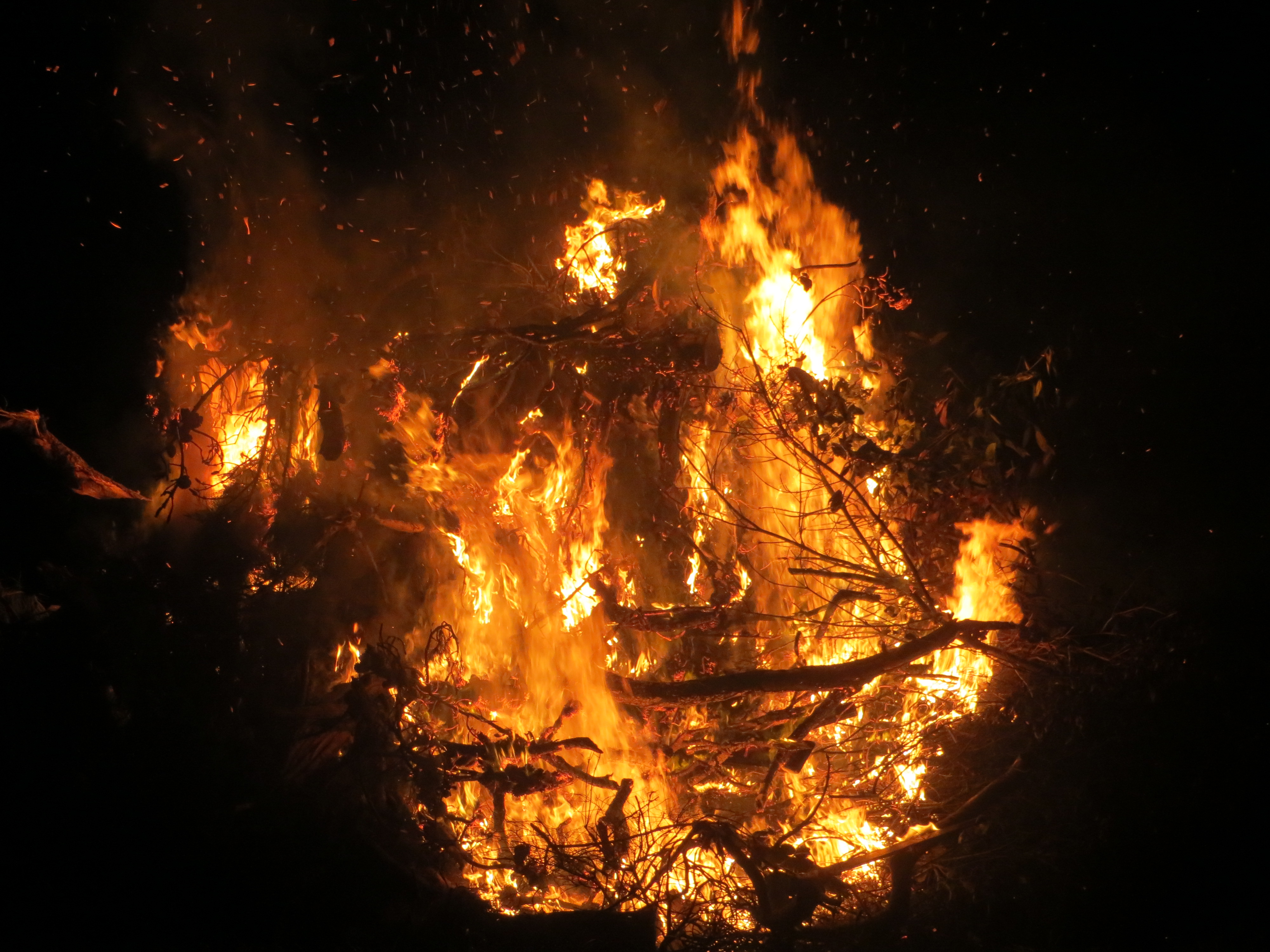 Outdoor fires including bonfires are banned during a restricted season.