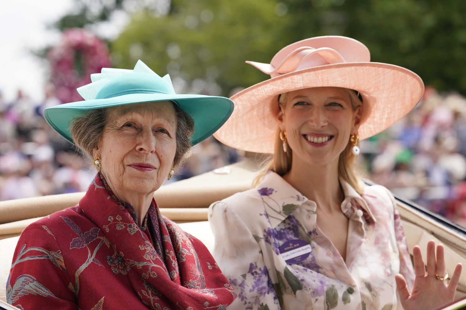 Princess Anne pictured with Gabriella Kingston on the first day of the Royal Ascot horse race meeting. Photo / AP