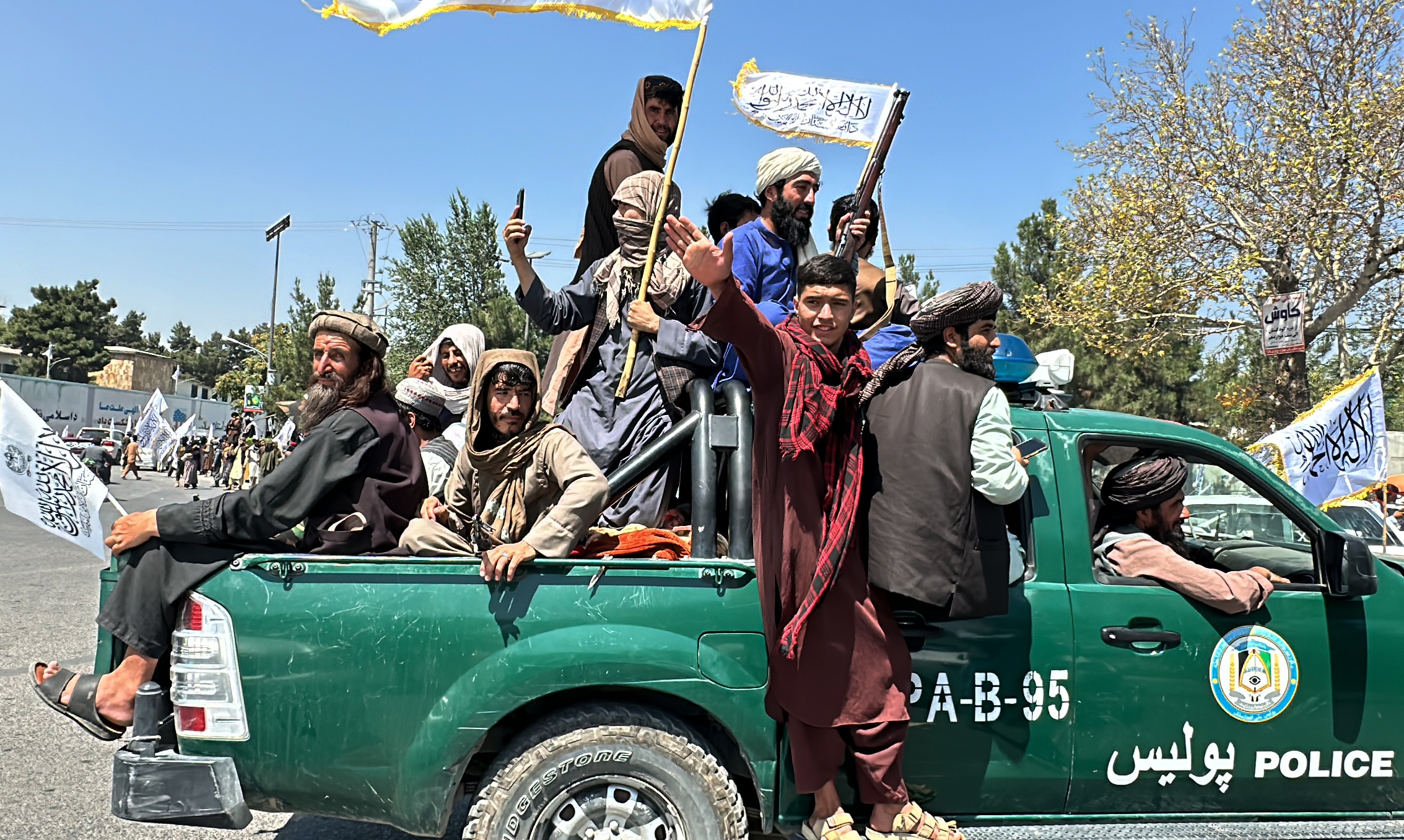 Afghan Taliban celebrate the third anniversary of their takeover of Afghanistan with a series of events, including a military parade in front of former US Embassy in Kabul on August 14, 2024. Photo / Getty Images