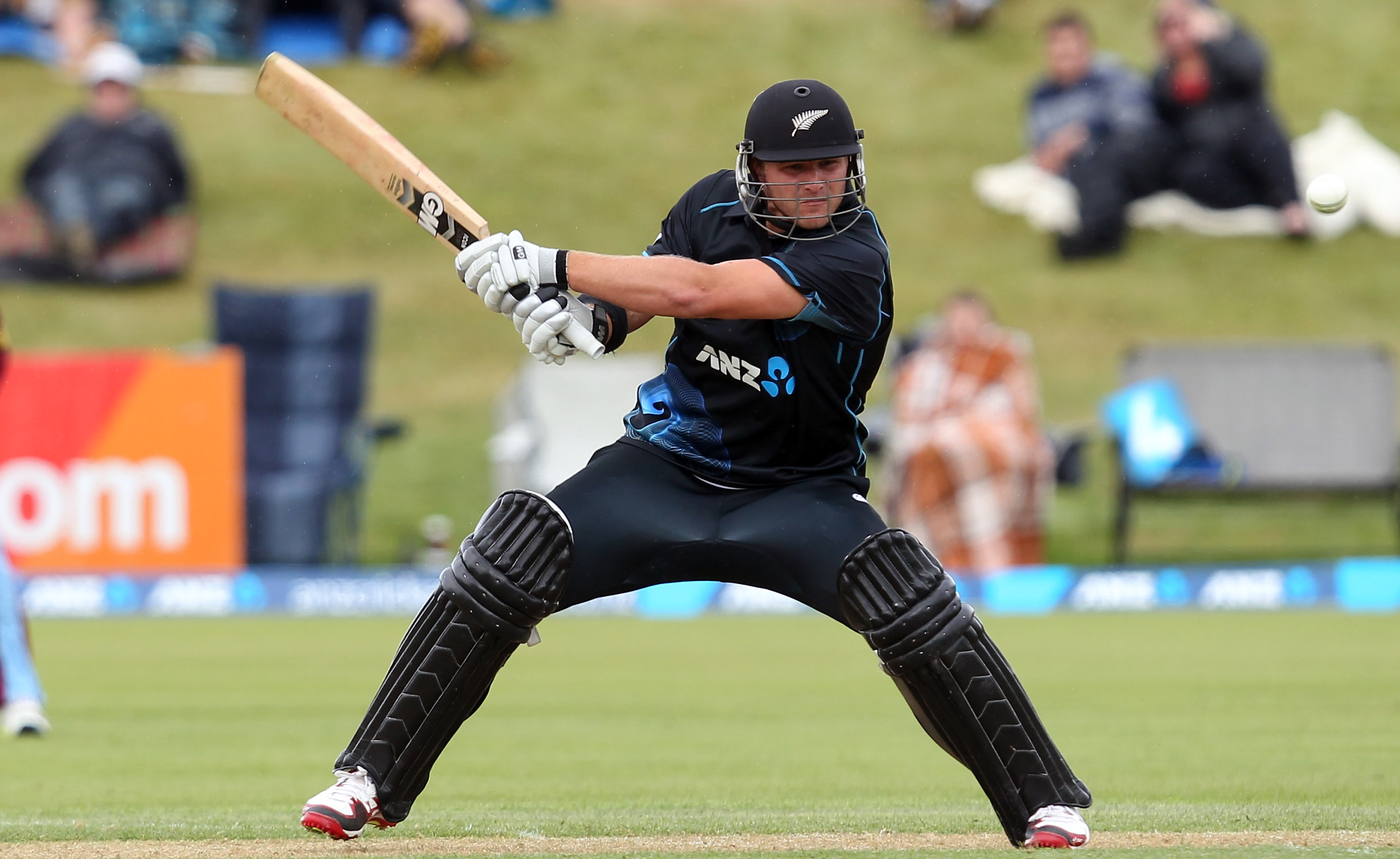 Black Cap Corey Anderson, on his way to the fastest one day cricket century ever. Photo / Getty Images