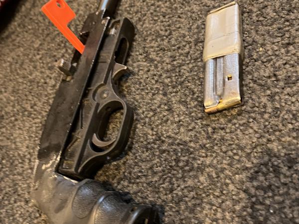 A pistol sized in the police raids today. Photo / NZ Police