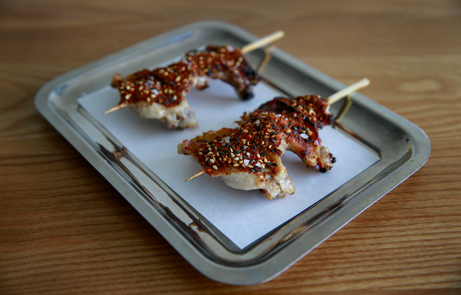 Chicken wings from the yakatori menu at Omni on Auckland's Dominion Rd. Photo / Alex Burton