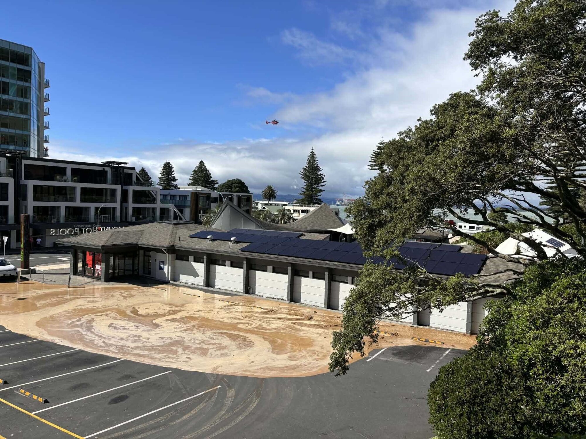 Flooding at Mount Hot Pools. Photo / Supplied