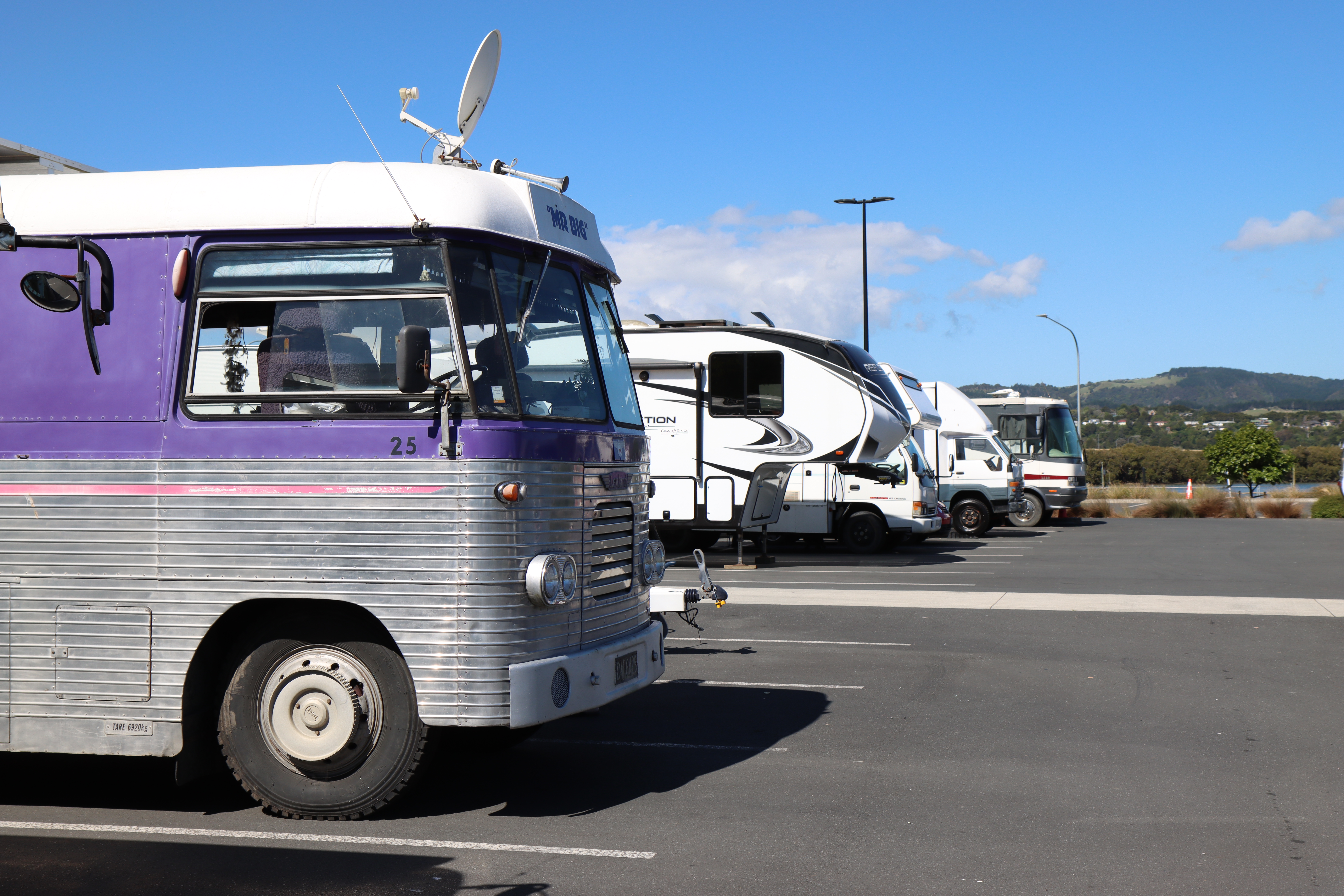 Around 25 people live fulltime at Cobham Oval carpark. Many others come and go, often at night. Photo / Karina Cooper