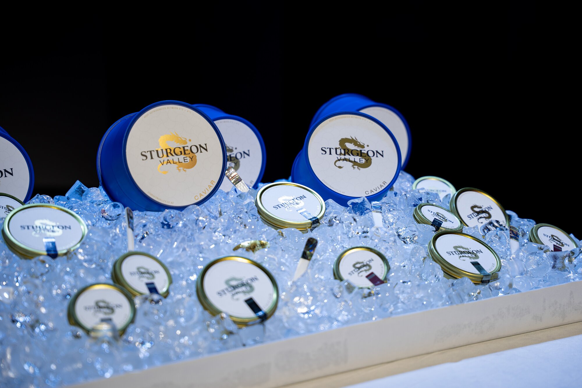 Across the canape menu and a tasting stand, 7.2kg of caviar was available for consumption. Photo / Alyse Wright 