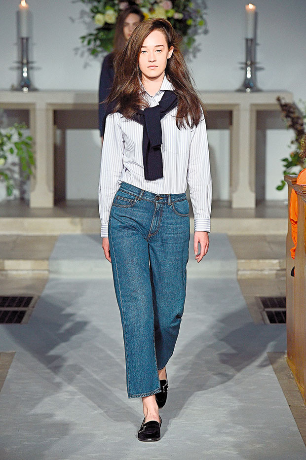 Preppy staples at Alexa Chung's debut collection for pre-fall 2017.