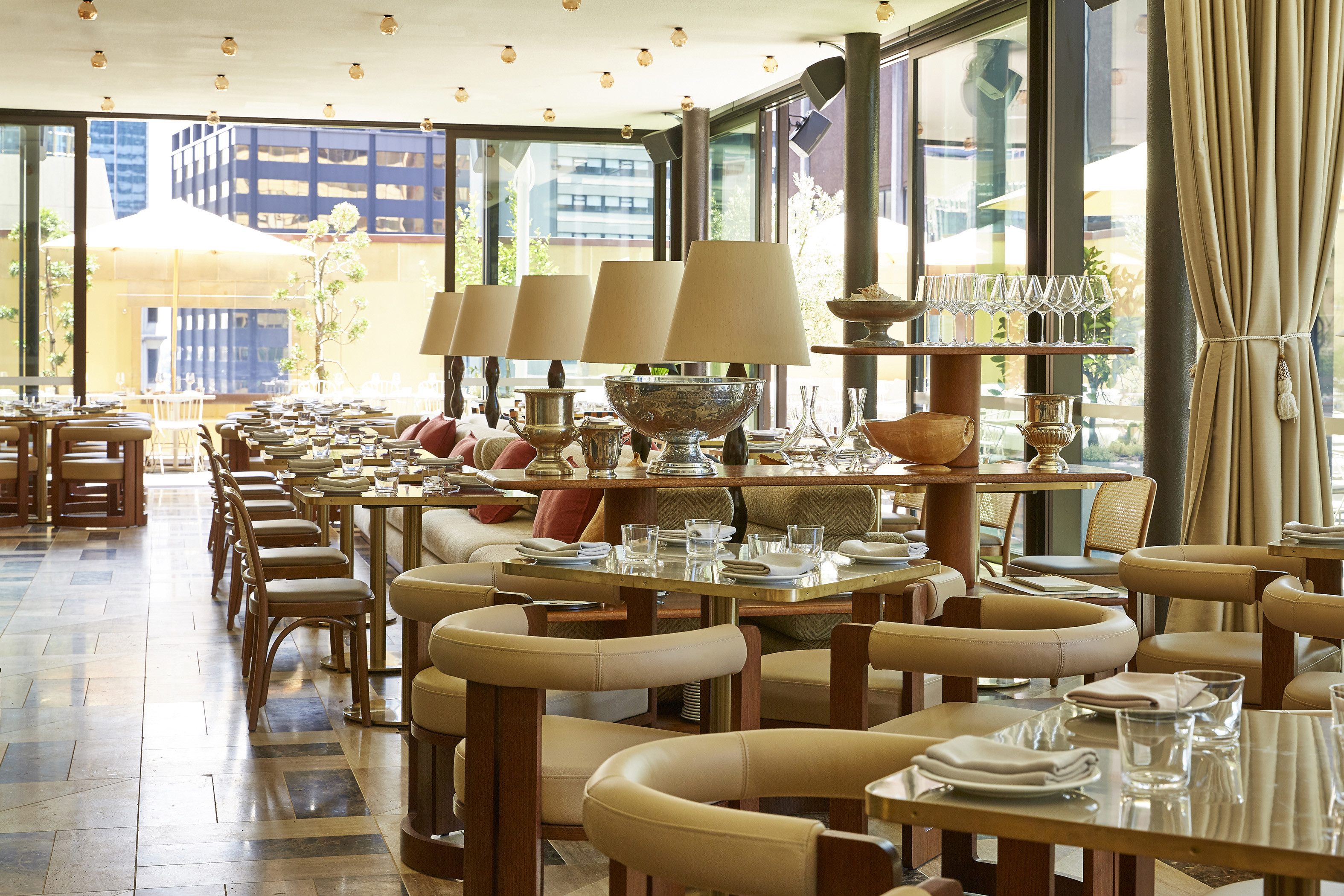 The big city surrounds you at Shell House Dining Room & Terrace, bolstered by Art Deco vibes. Photo / Destination NSW
