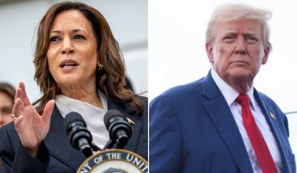 US Presidential candidates Kamala Harris and Donald Trump. Photo / Getty Images