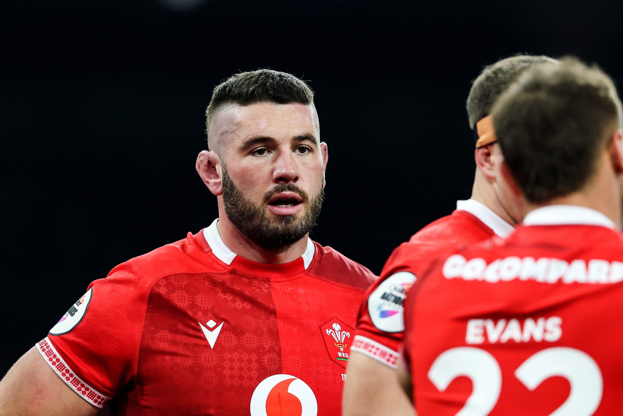 Wales replacement prop Gareth Thomas was quick to pick up a yellow card against the All Blacks in Cardiff. Photo / Photosport