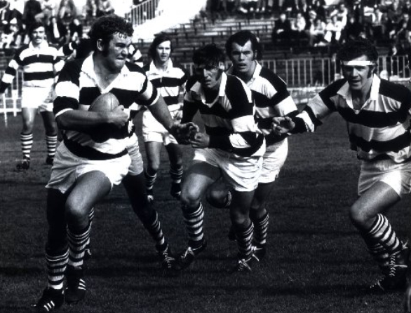 Andy Haden breaks clear for Auckland against Wellington in 1972. Photo / NZME