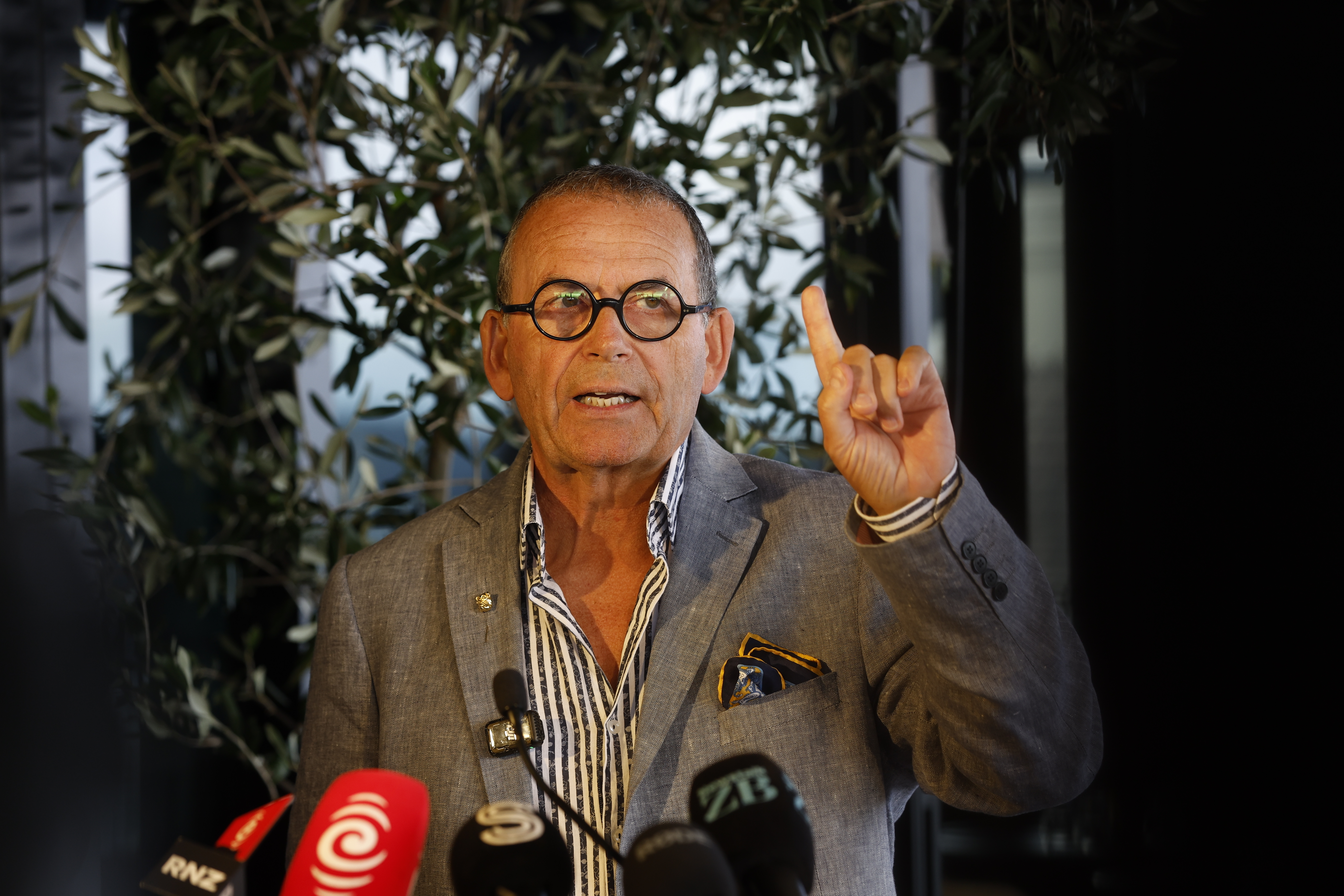 Act's new candidate Paul Henry at a press conference on Tuesday. Photo / Sylvie Whinray