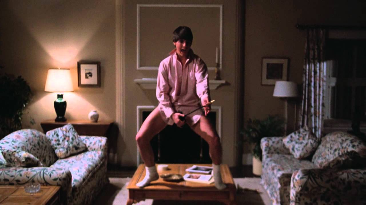 Tom Cruise in a scene from Risky Business.