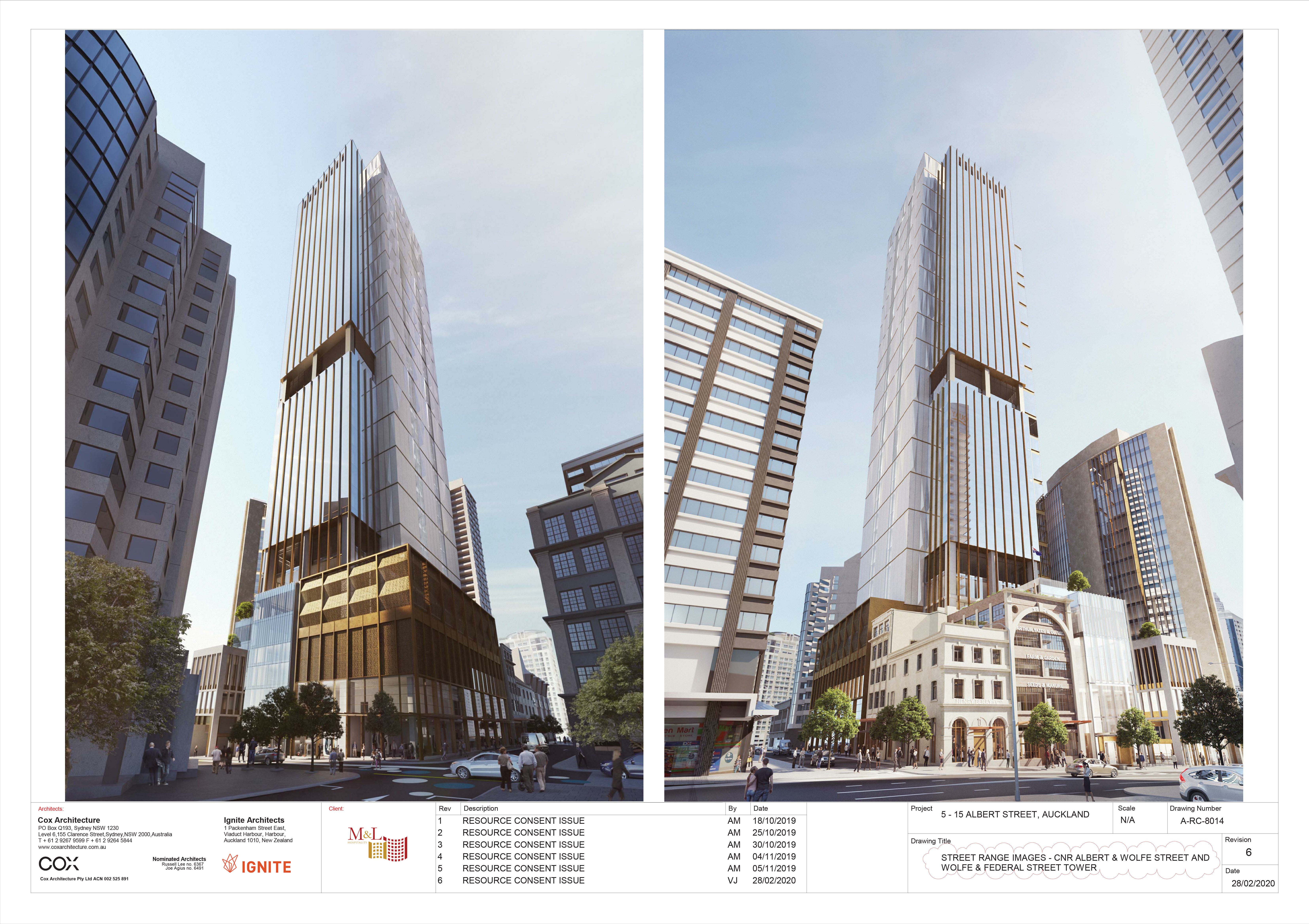 5-15 Albert St - what the Kums have planned for the Auckland CBD site. Photo / resource consent application