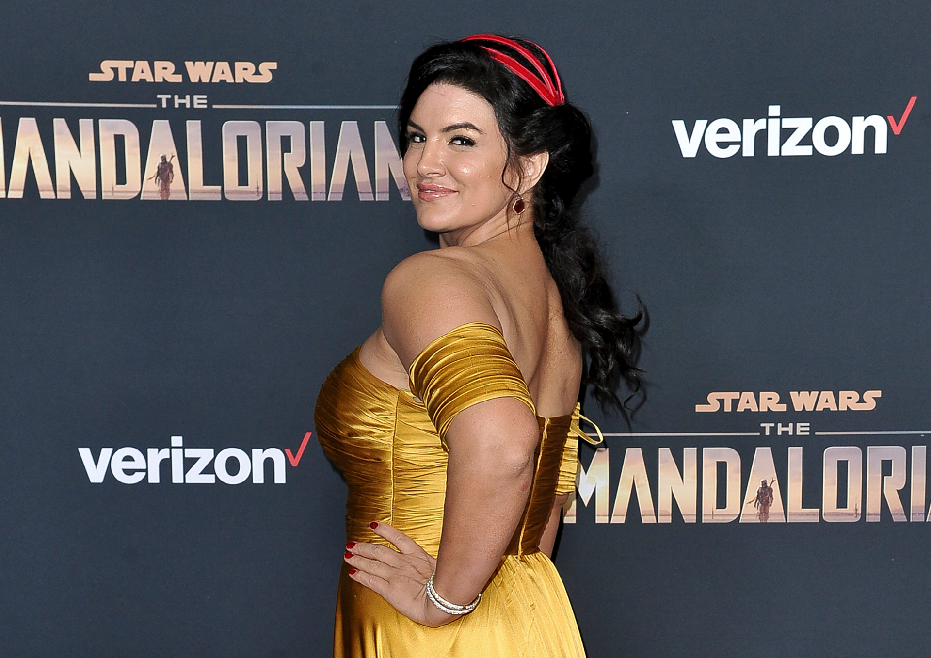 Gina Carano attends the 2019 LA premiere of The Mandalorian. Photo / AP