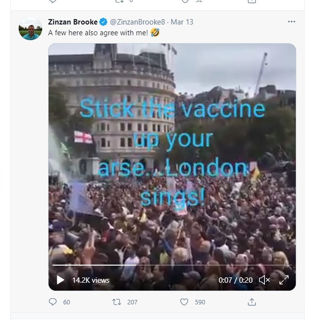 All Black great Zinzan Brooke is being celebrated by anti-vaxxers for his stance. Photo / Supplied