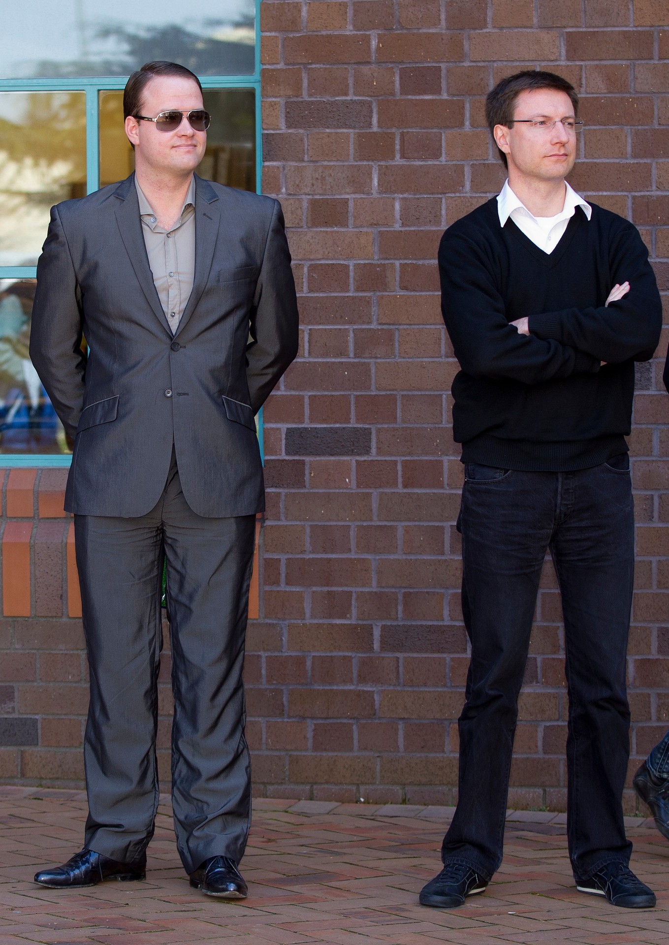 Bran van der Kolk and Mathias Ortmann early in the Megaupload saga. Photo / File