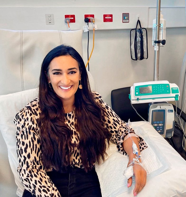 Two days after her dream holiday, Sophia was straight back into her cancer treatment. Photo / Supplied