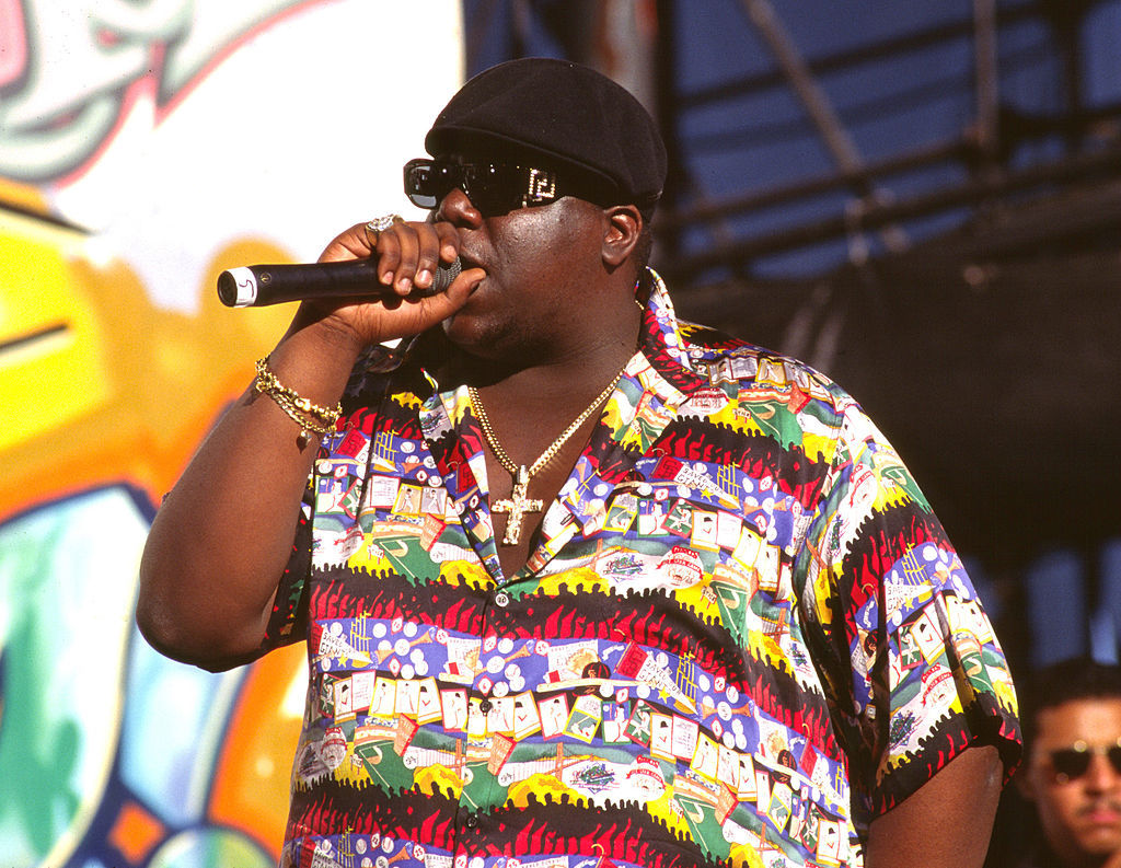 Biggie Smalls, AKA Notorious B.I.G., performing in 1995. Photo / Getty Images