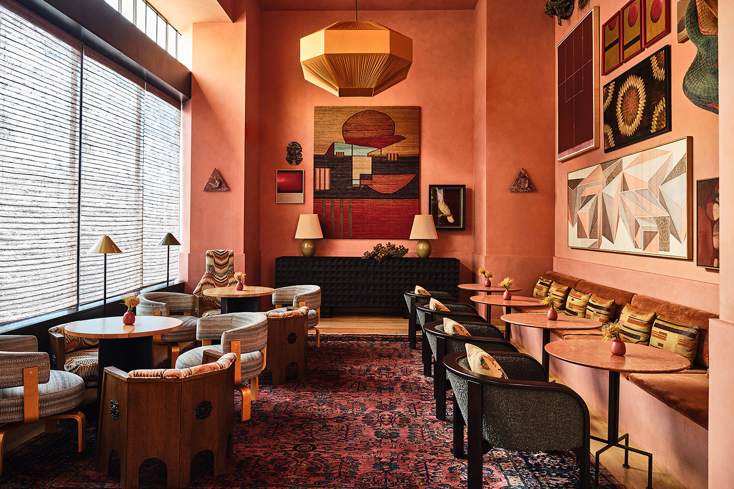 A photo provided by The Ingalls shows Dahlia, the cocktail lounge designed by Wearstler, at the Downtown Proper hotel in Los Angeles. Photo / The Ingalls via The New York Times