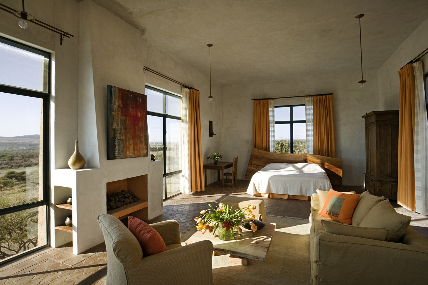 The interior of Casa Adela in Mexico. Photo / David Joseph