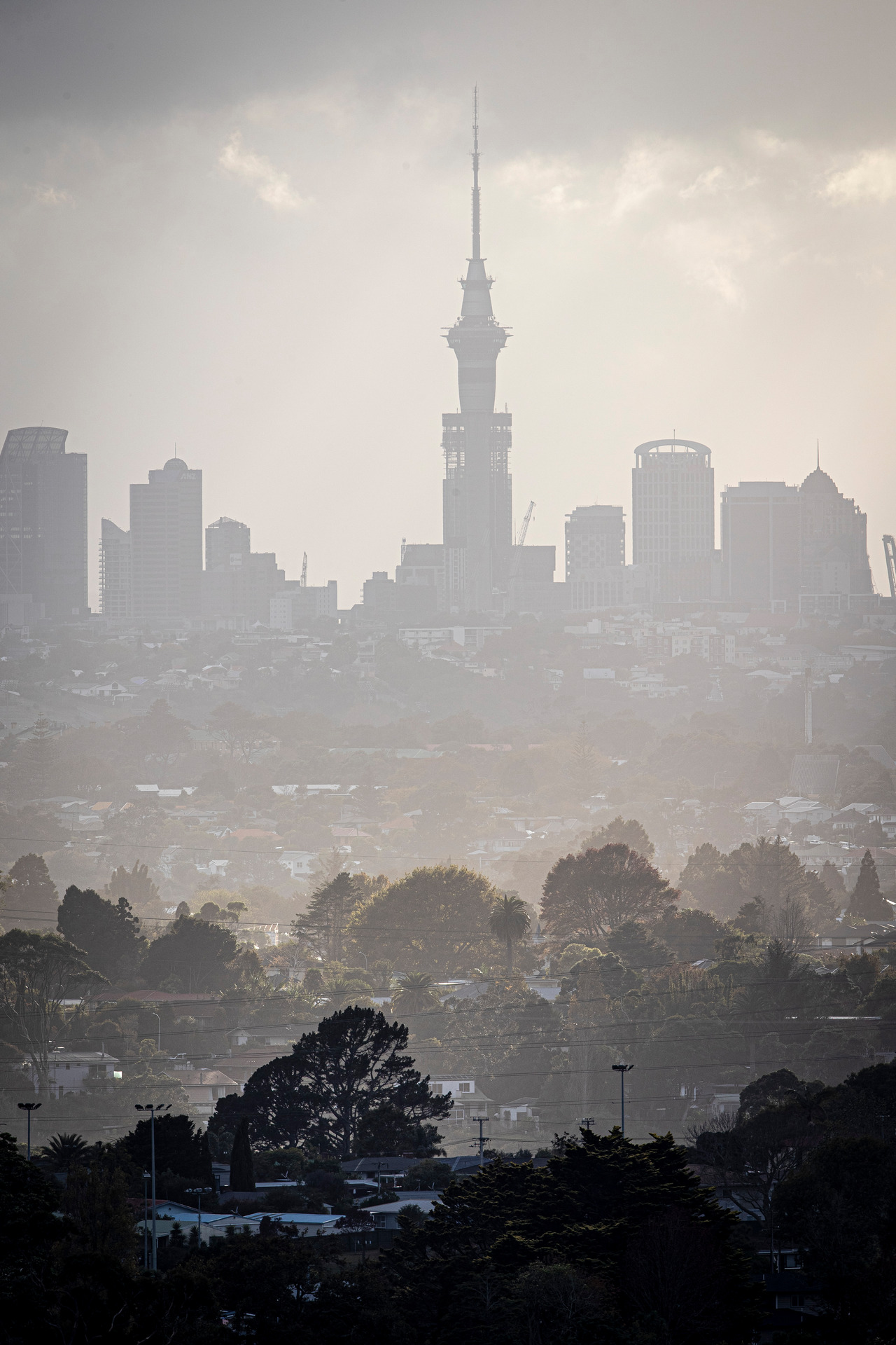 Chilly temperatures are thunderstorms are expected in parts of Auckland today. Photo / Dean Purcell.