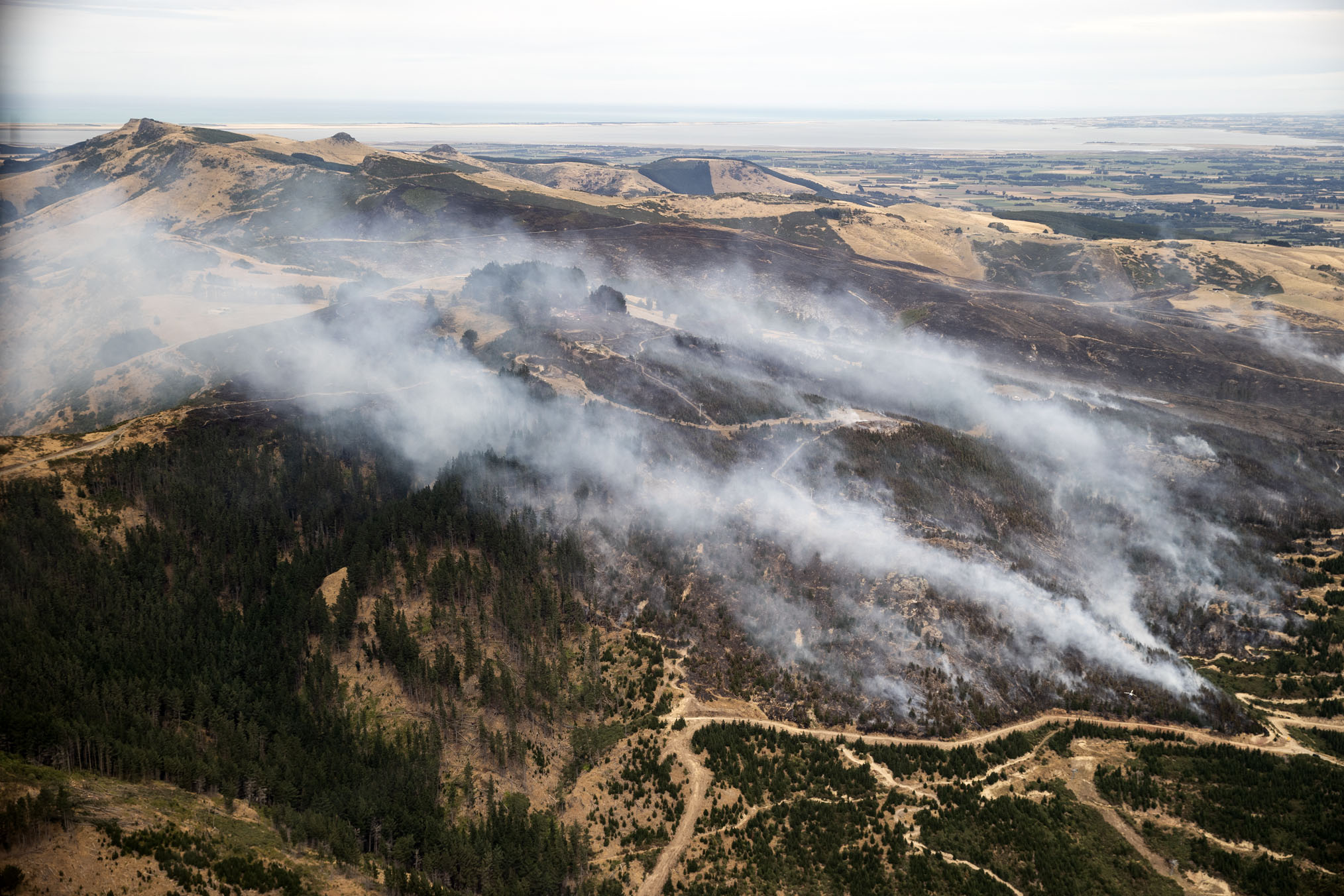 The fire spread over an area of about 700ha. Photo / George Heard