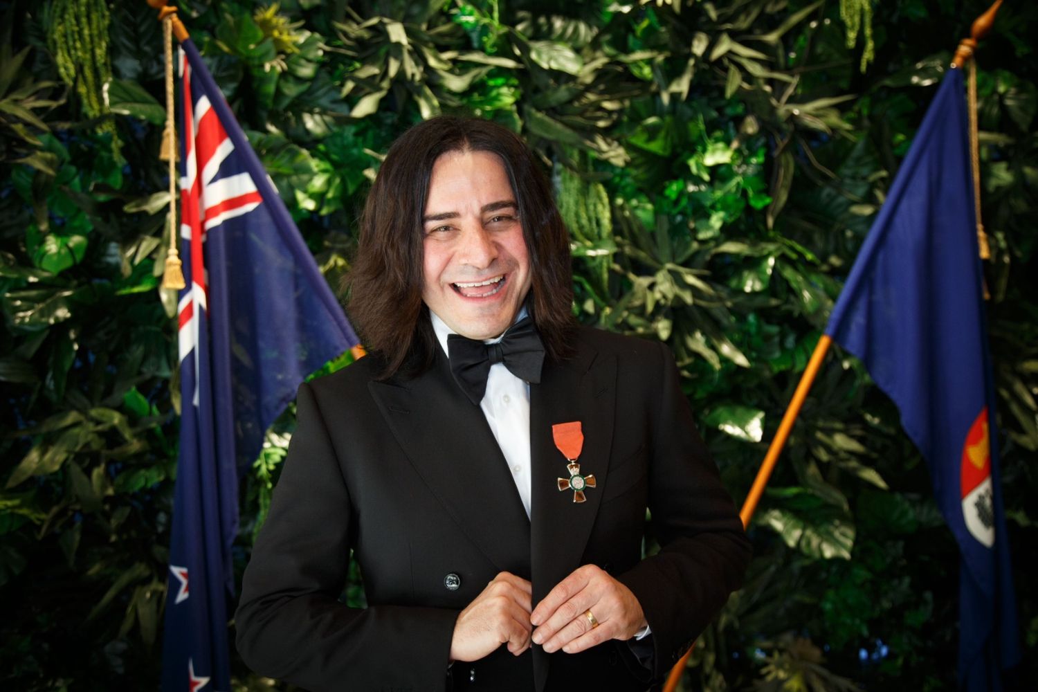 Danny Pato was awarded a New Zealand Order of Merit last Thursday for his services to hairdressing. Photo / Supplied