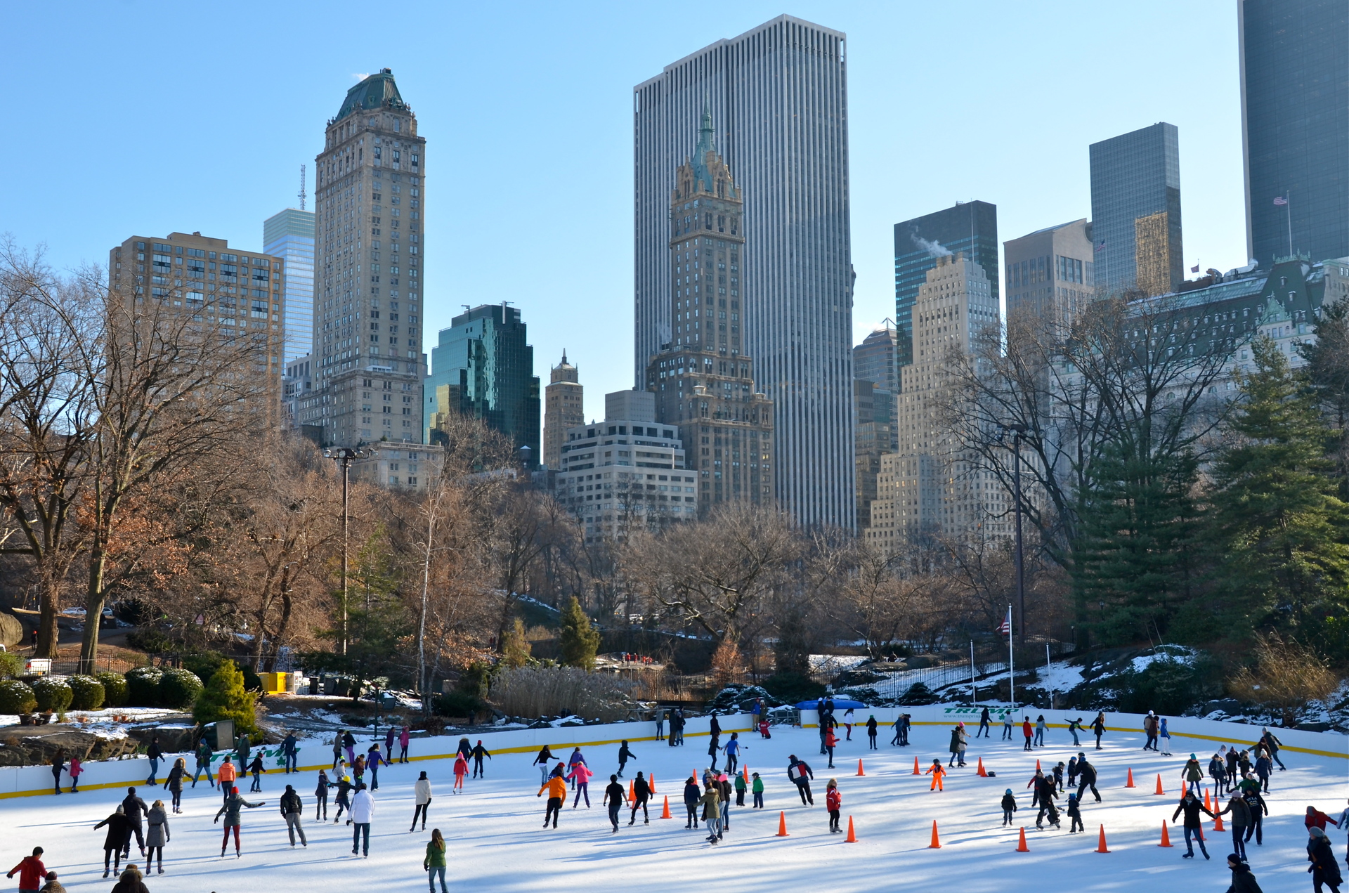 On a crisp, sunny winter's day, watch skaters twirl on Wollman Rink. Photo / 123rf