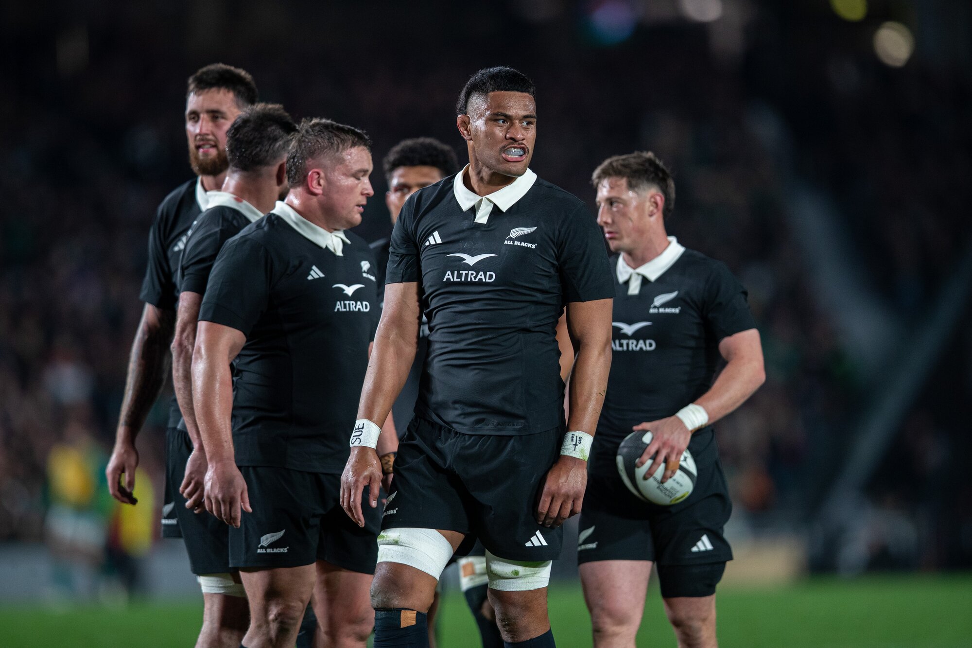 The All Blacks beat Ireland but will be sweating on a calf injury to Codie Taylor. Photo / Alyse Wright